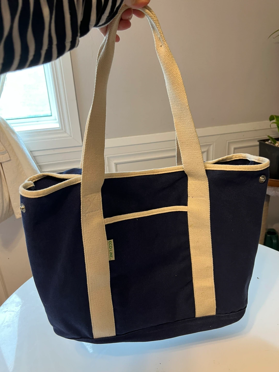 Navy Blue Canvas Tote Bag - photo 2