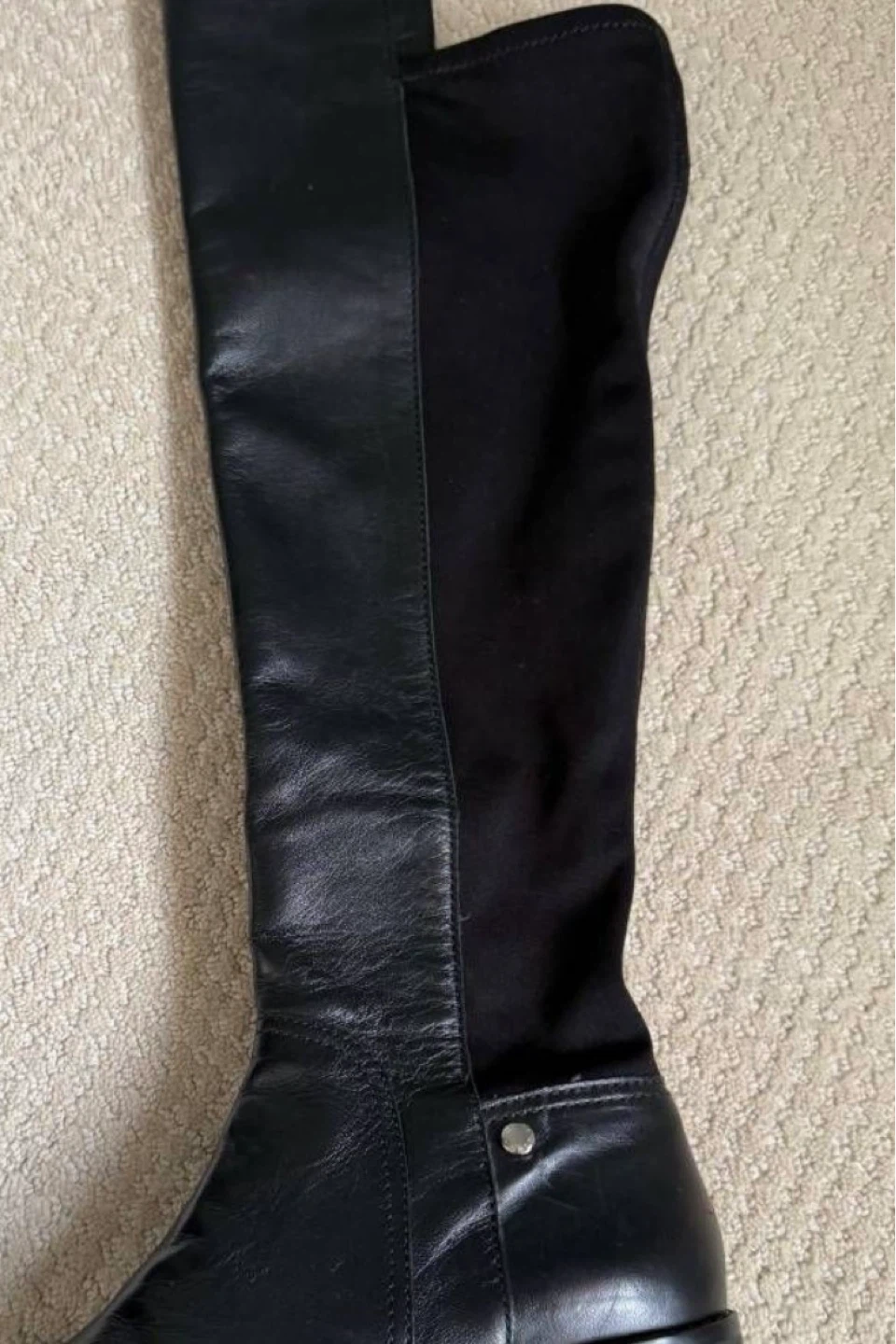 NWOT Michael Kors Black Leather Knee-High Boots Size 6.5 - photo 2