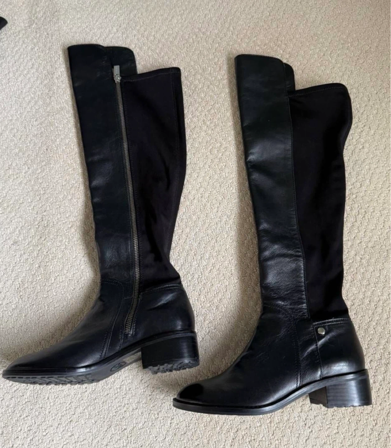 NWOT Michael Kors Black Leather Knee-High Boots Size 6.5