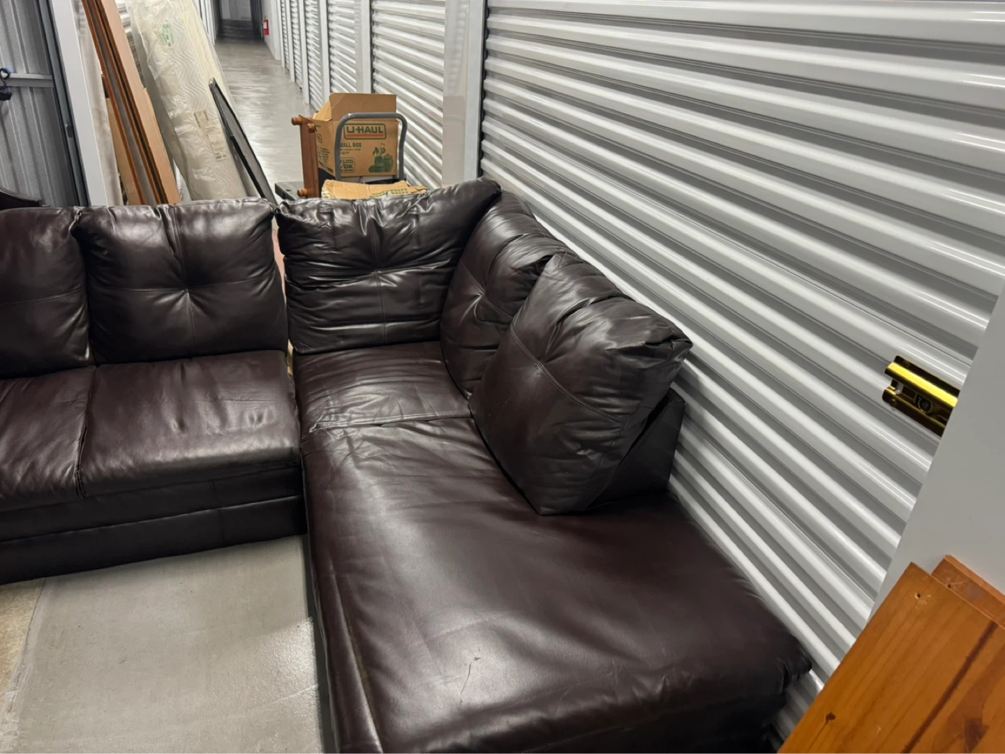 Brown Leather Sectional Sofa