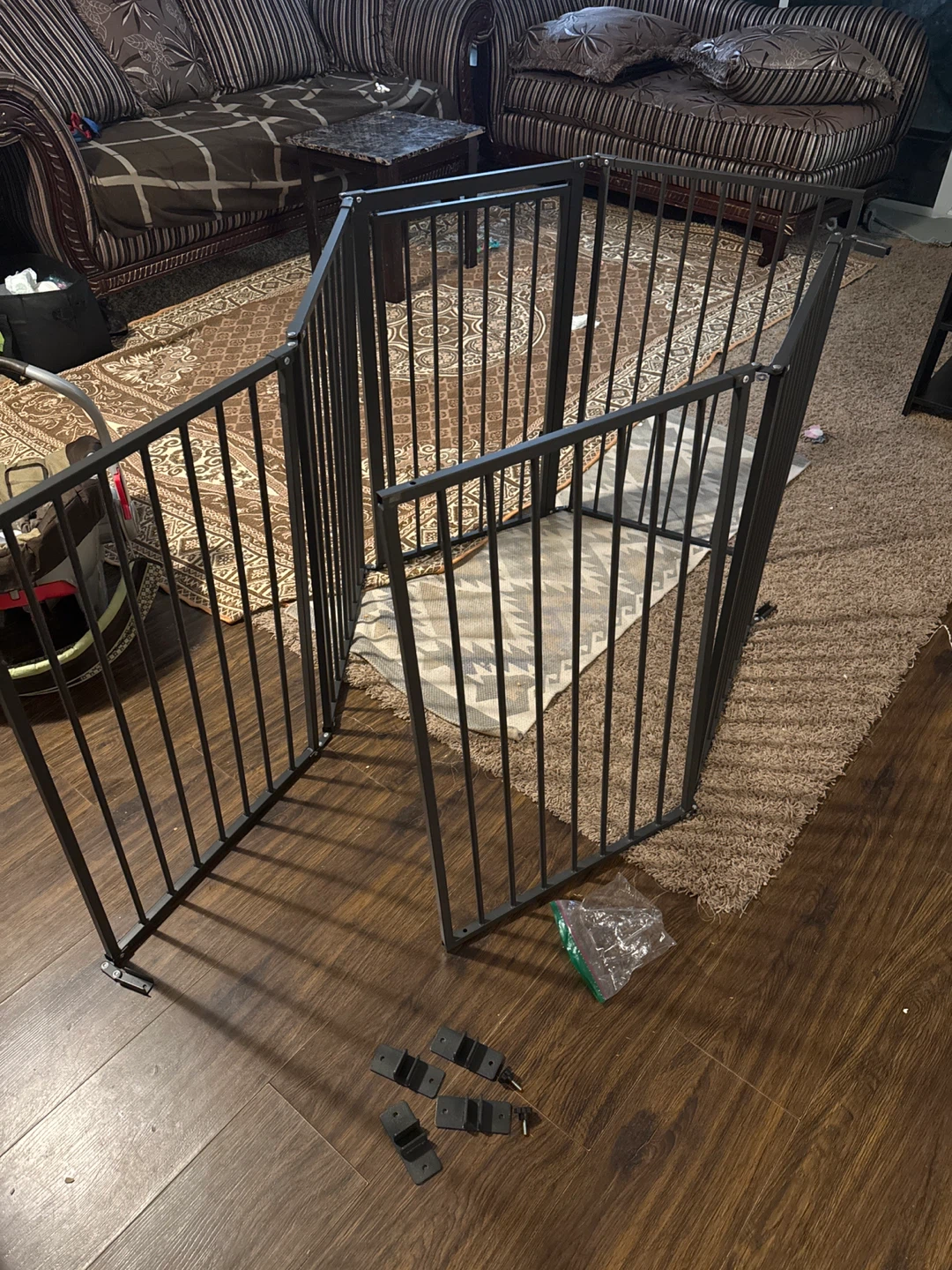 Black Metal Pet Playpen / Gate - photo 4