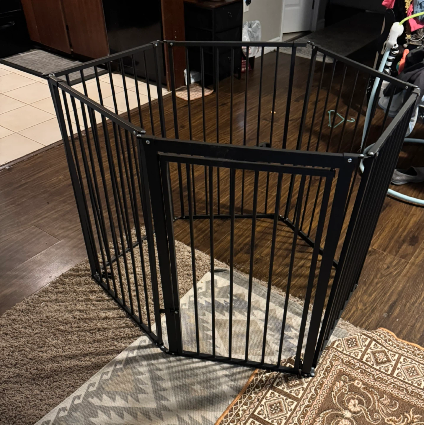 Black Metal Pet Playpen / Gate