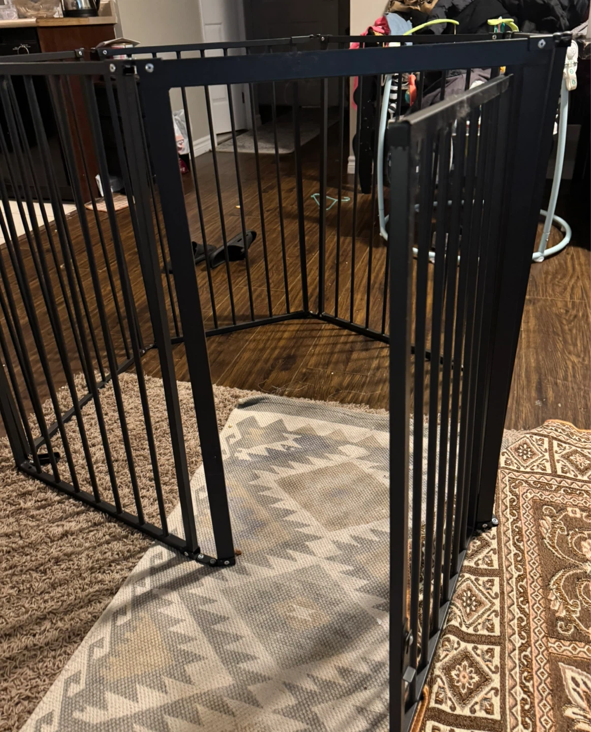Black Metal Pet Playpen / Gate - photo 2