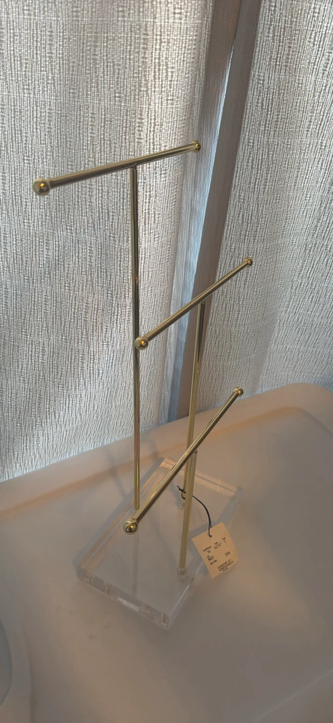 Gold Tone Tiered Jewelry Organizer Stand - photo 2
