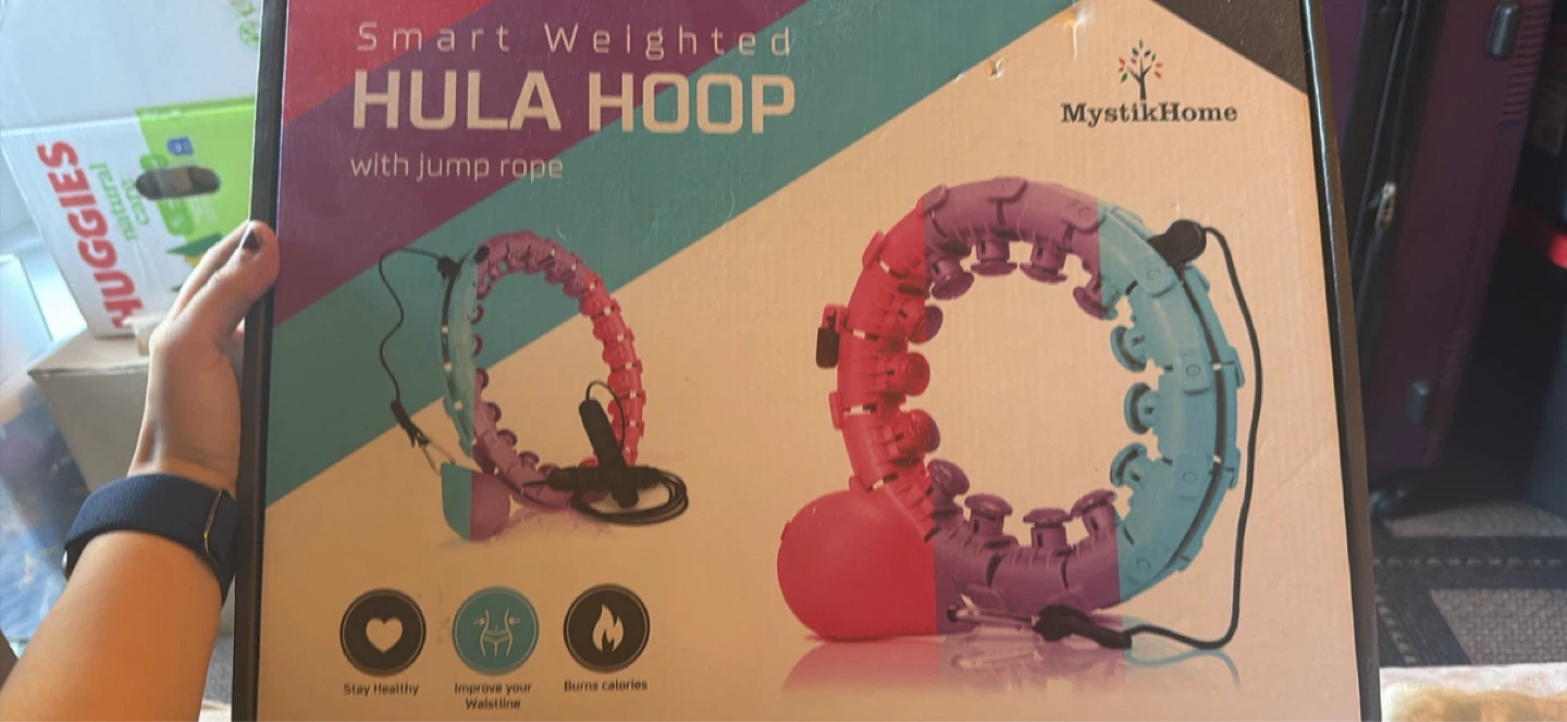 MystikHome Smart Weighted Hula Hoop with Jump Rope