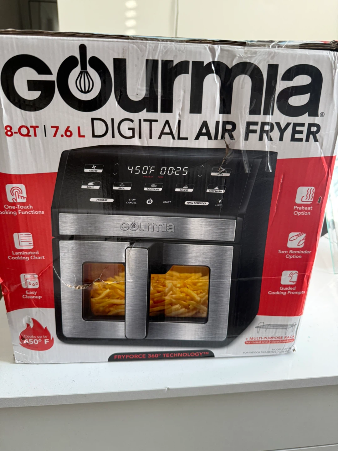 Gourmia 8-Qt 7.6L Digital Air Fryer