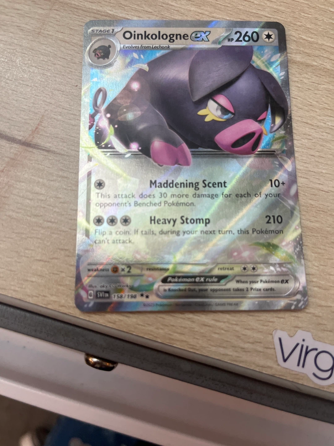 2023 Pokemon Oinkologne EX Holo Rare Card 158/198