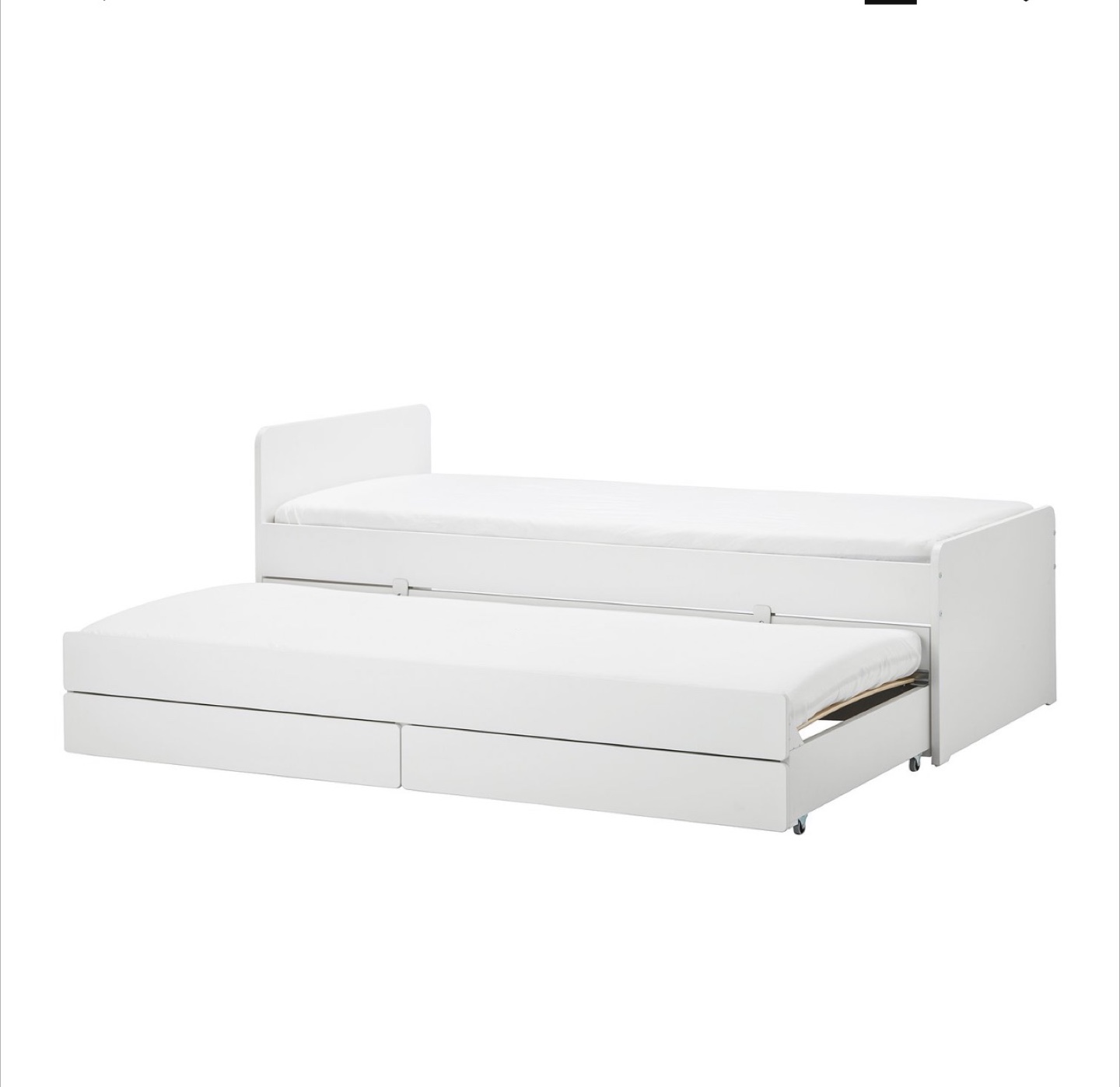 White Twin Daybed with Pull-Out Trundle