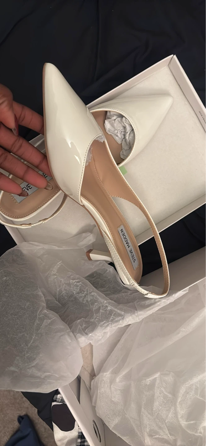 Steve Madden White Slingback Heels - Size 9 - photo 2