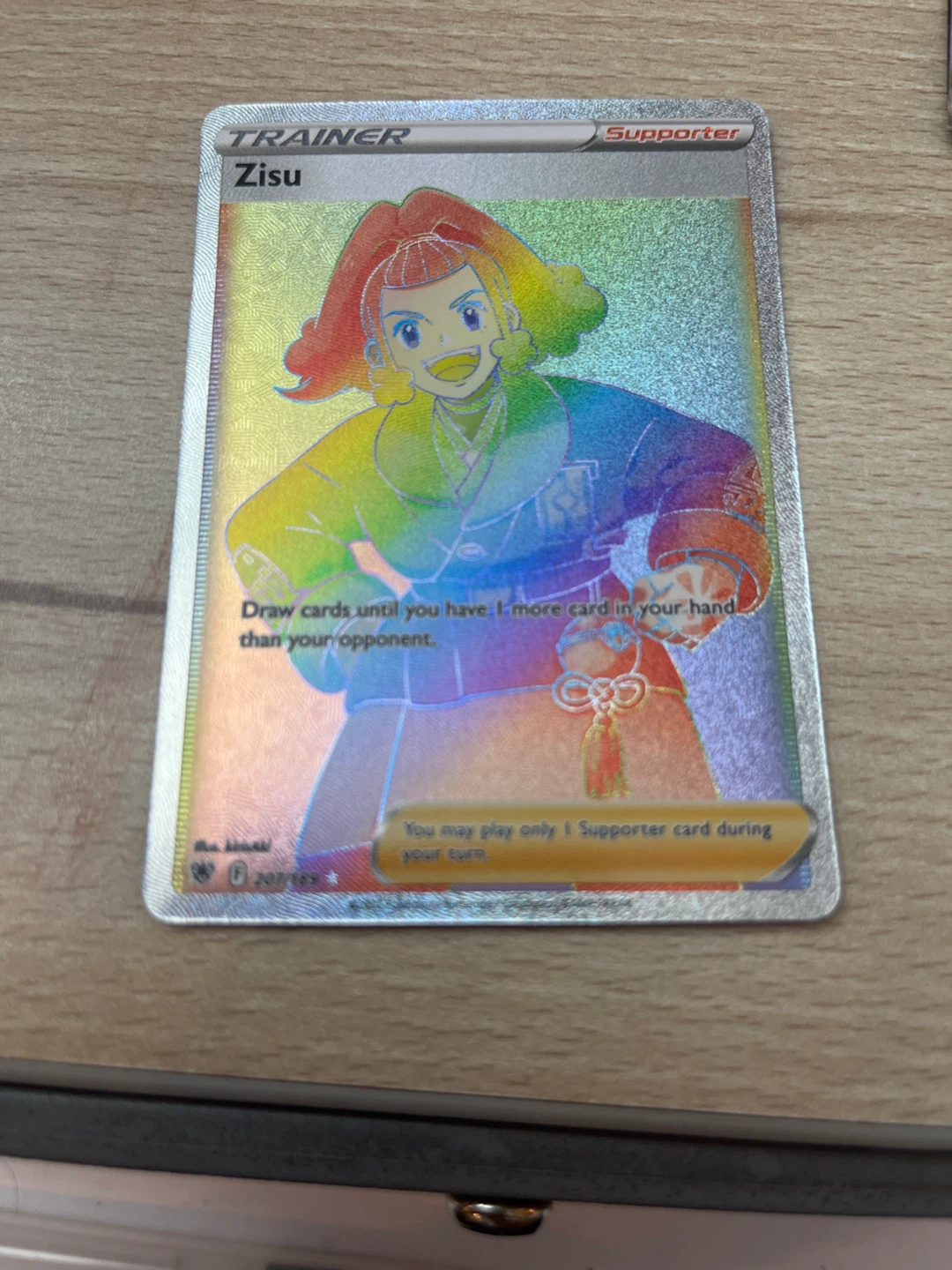 2022 Rainbow Pokemon Card - Zisu Trainer Supporter 207/189
