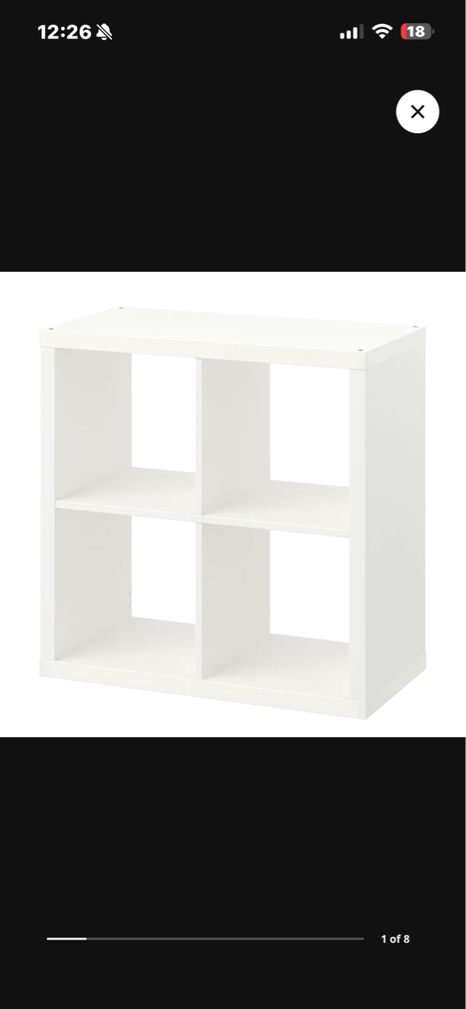 White 4-Cube Storage Unit