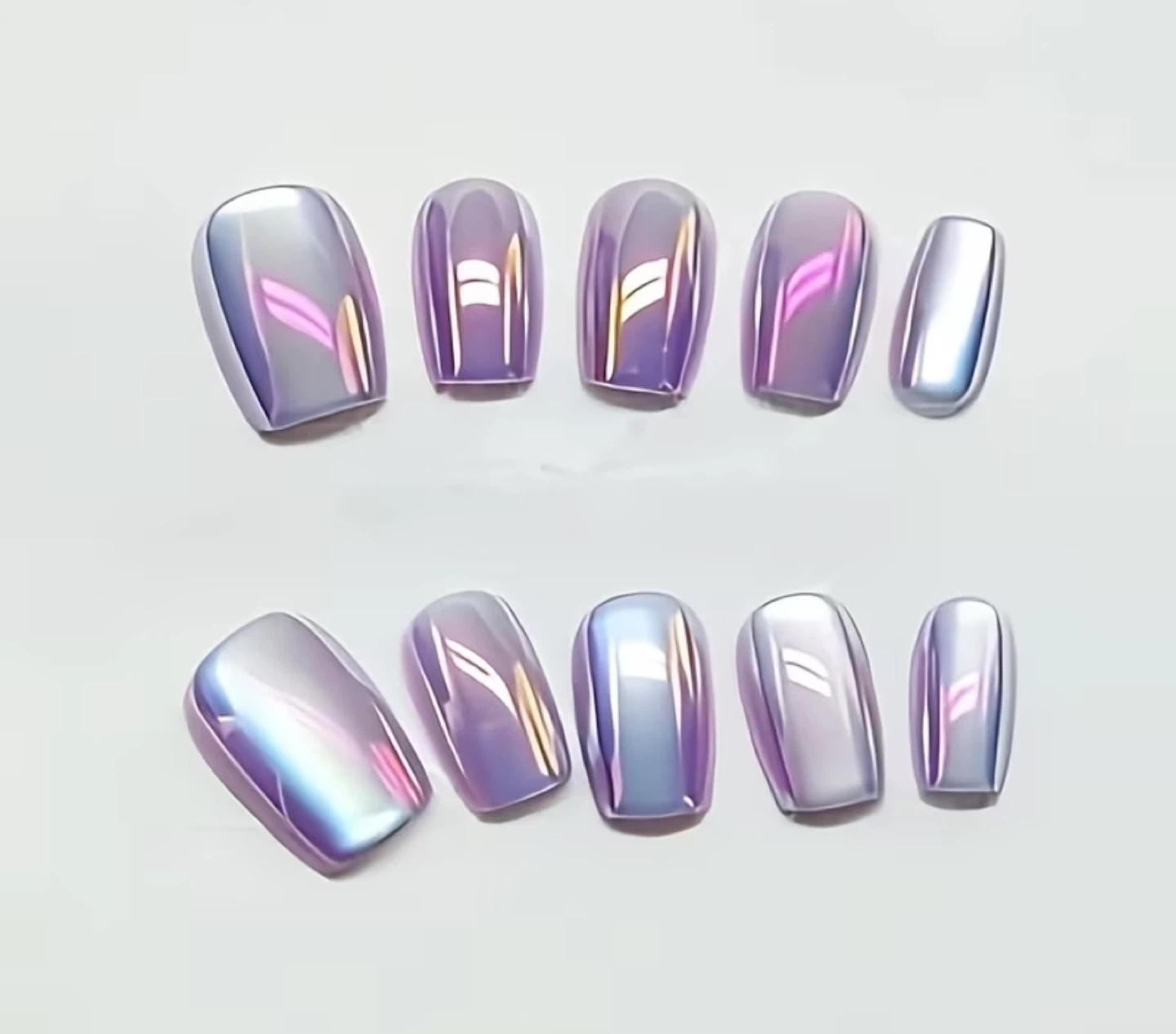 Press-On nail cat eye design - photo 2