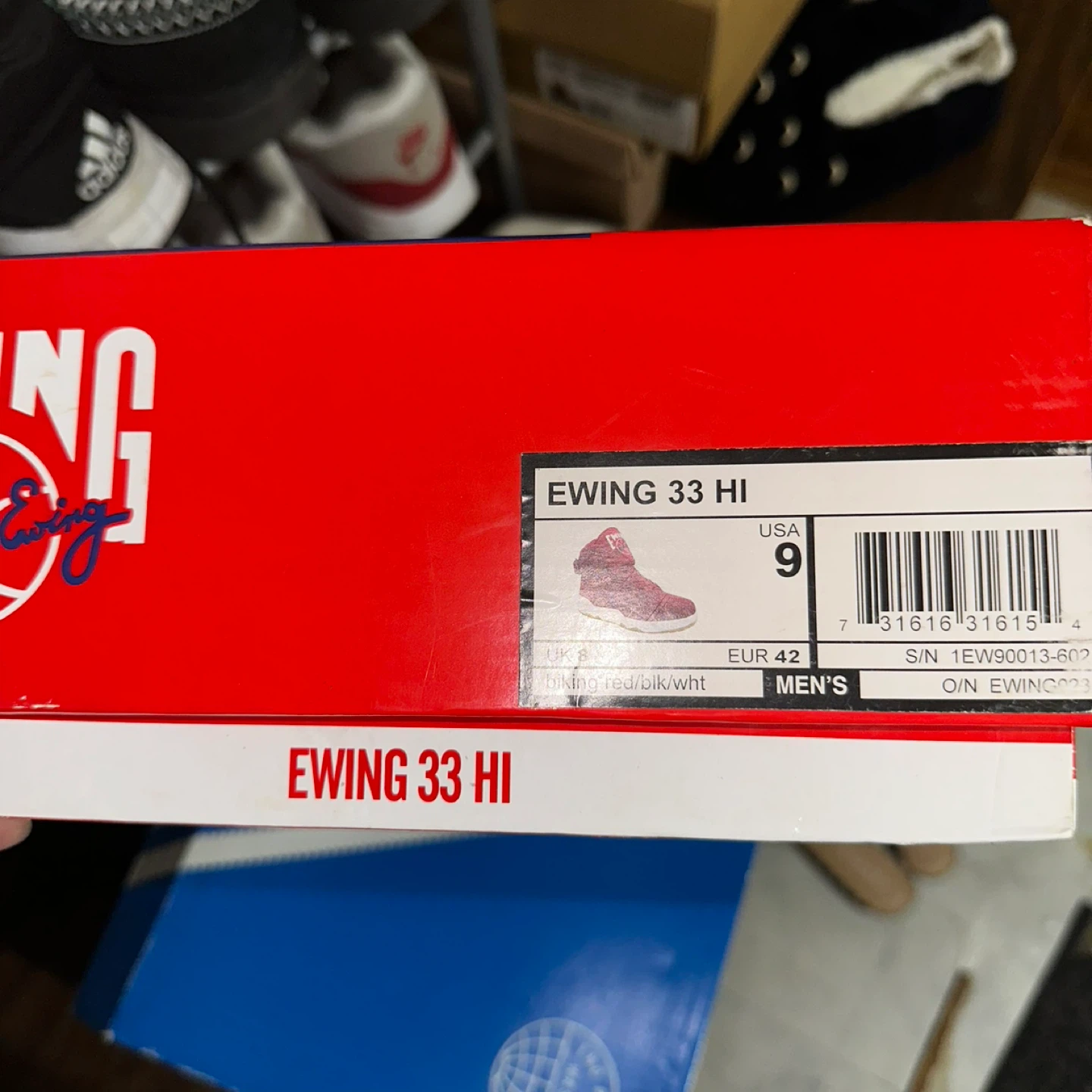Ewing 33 Hi Burgundy High Top Sneakers - photo 2