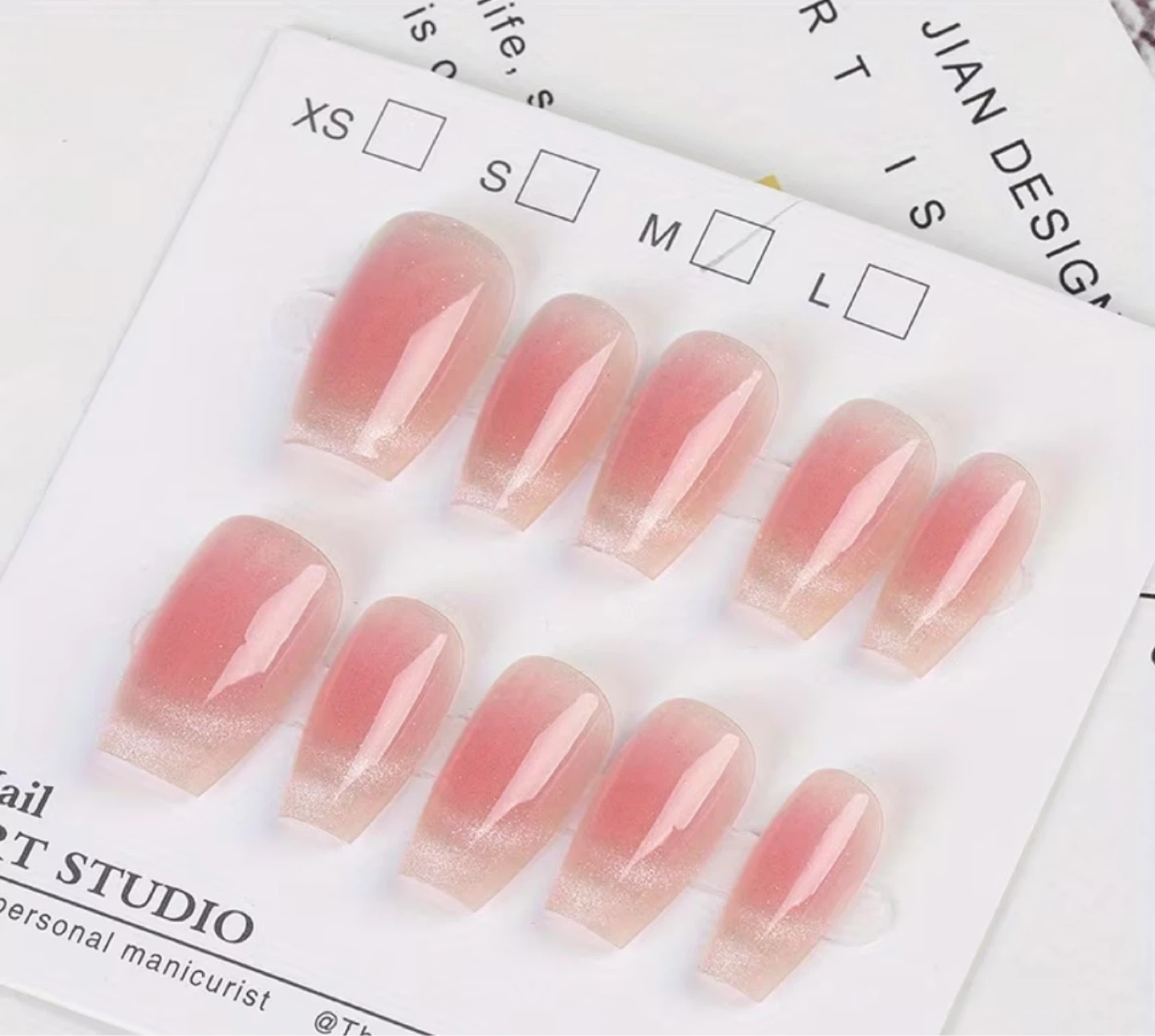 Press-On nail cat eye design - photo 5