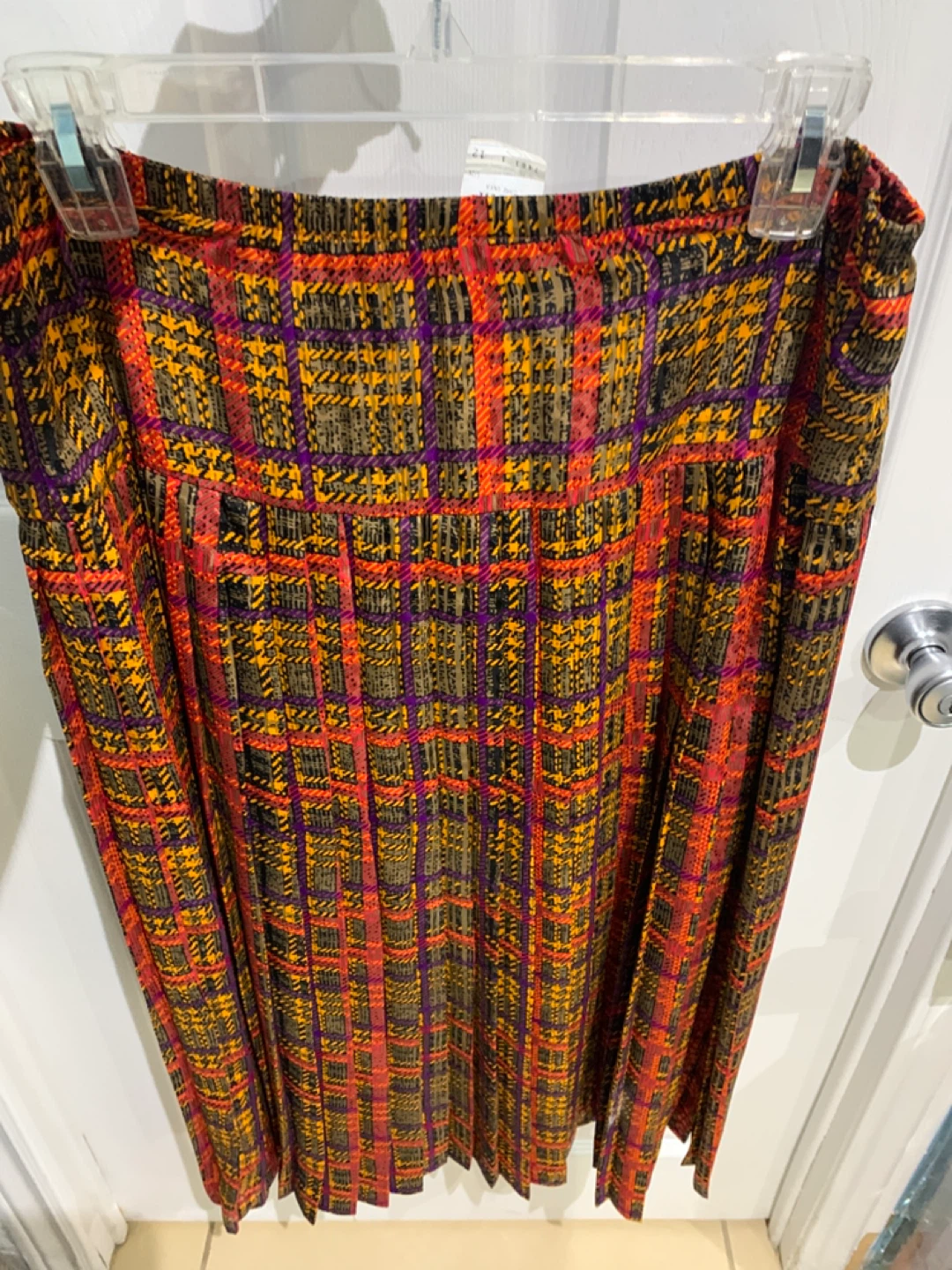 Rita Plaid Pleated Midi Skirt Size 12 - photo 2