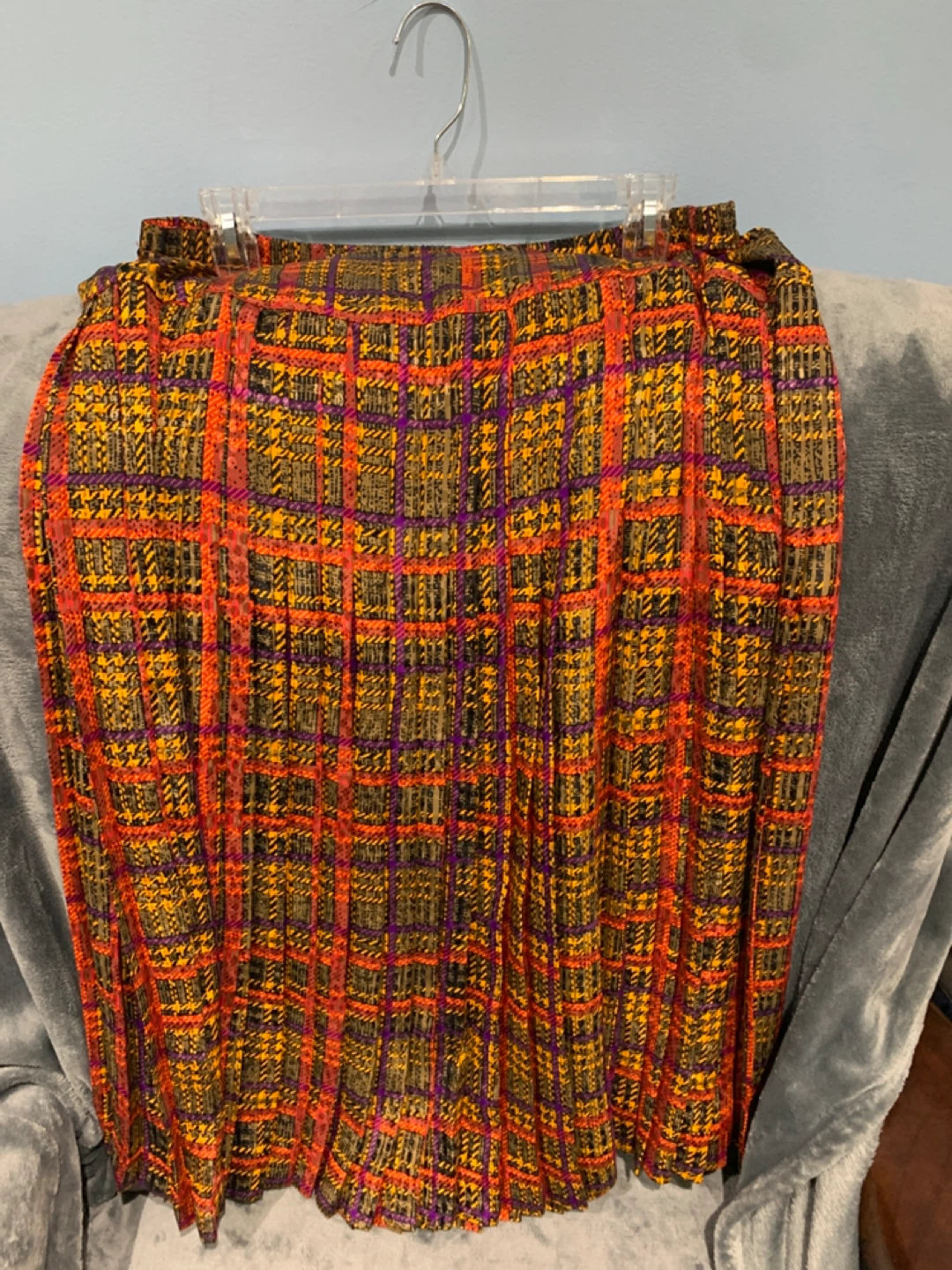 Rita Plaid Pleated Midi Skirt Size 12 - photo 3
