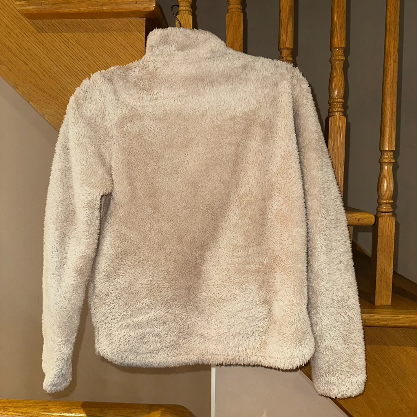 Beige Teddy Fleece Zip-Up Jacket XS-S - photo 3
