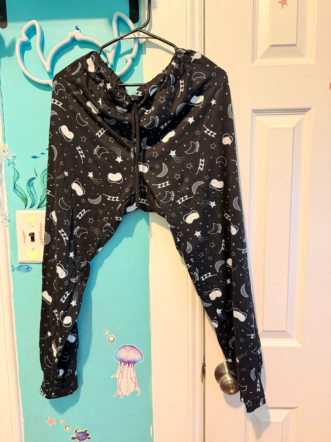 Black Sleepy Moon and Stars Pajama Pants - photo 2