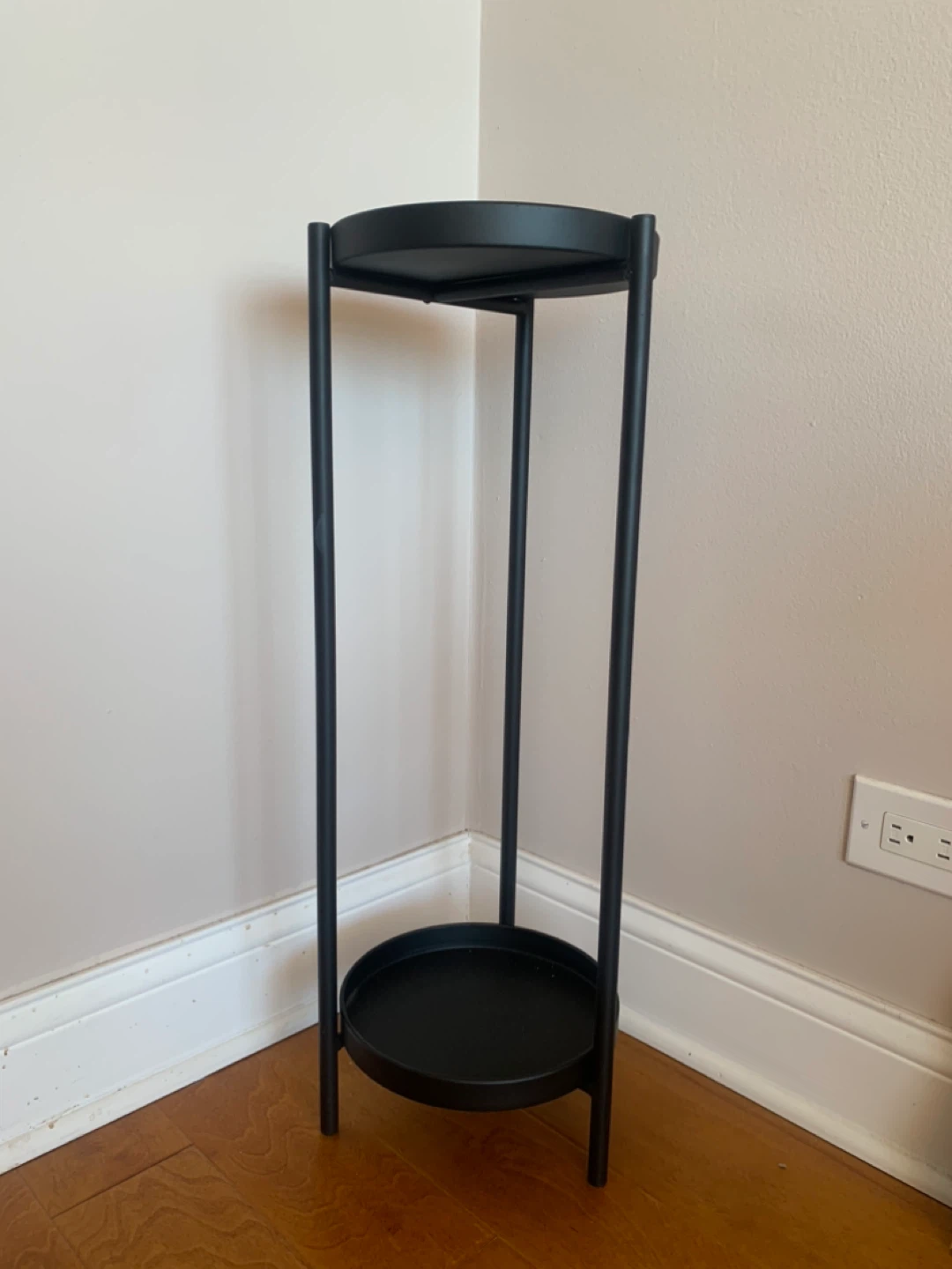 Black Metal Two-Tier Plant Stand - photo 2