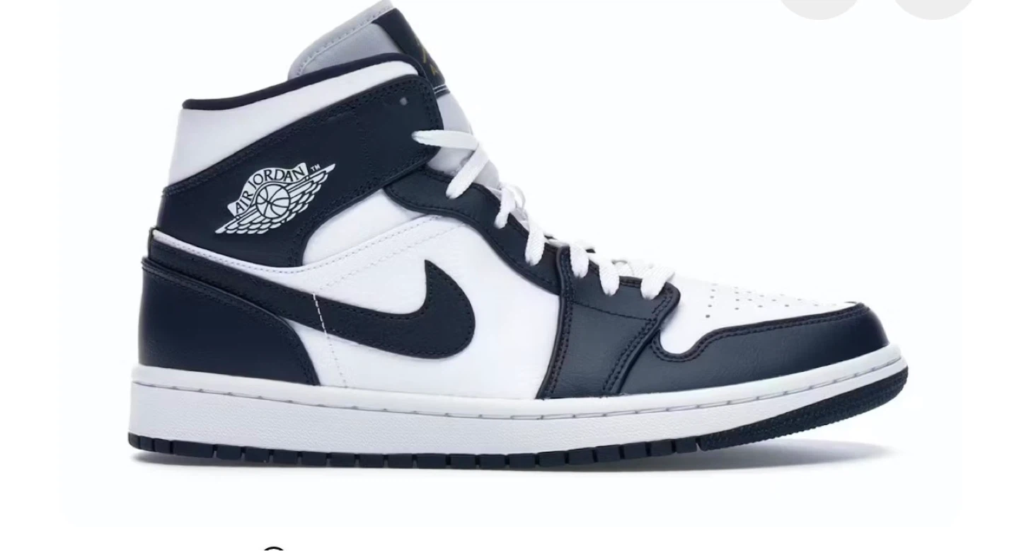 MEN’S JORDAN 1 MID  SNEAKERS “ARMORY NAVY” SIZE 12