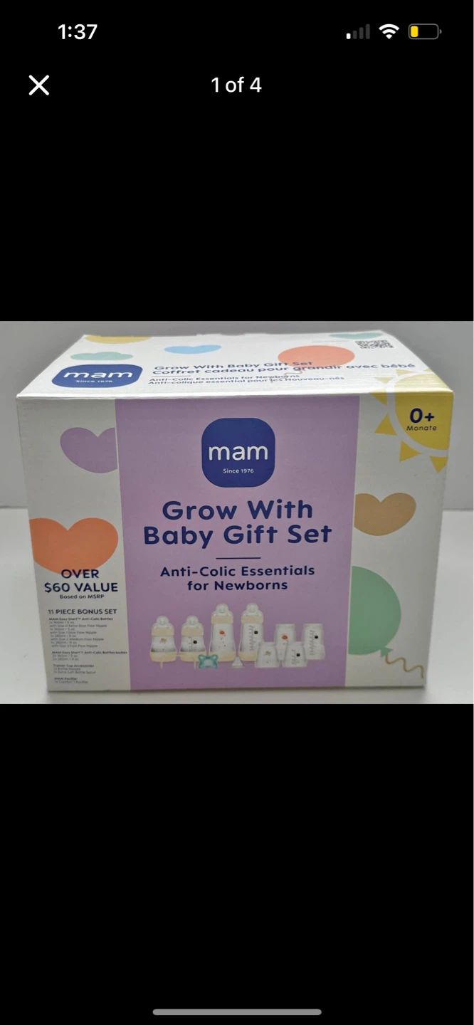 MAM Grow With Baby Gift Set - Anti-Colic Essentials for Newborns
