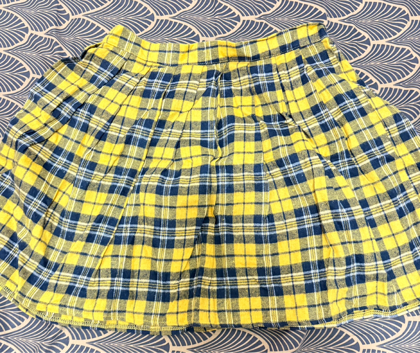 SHEIN Plaid Pleated Mini Skirt