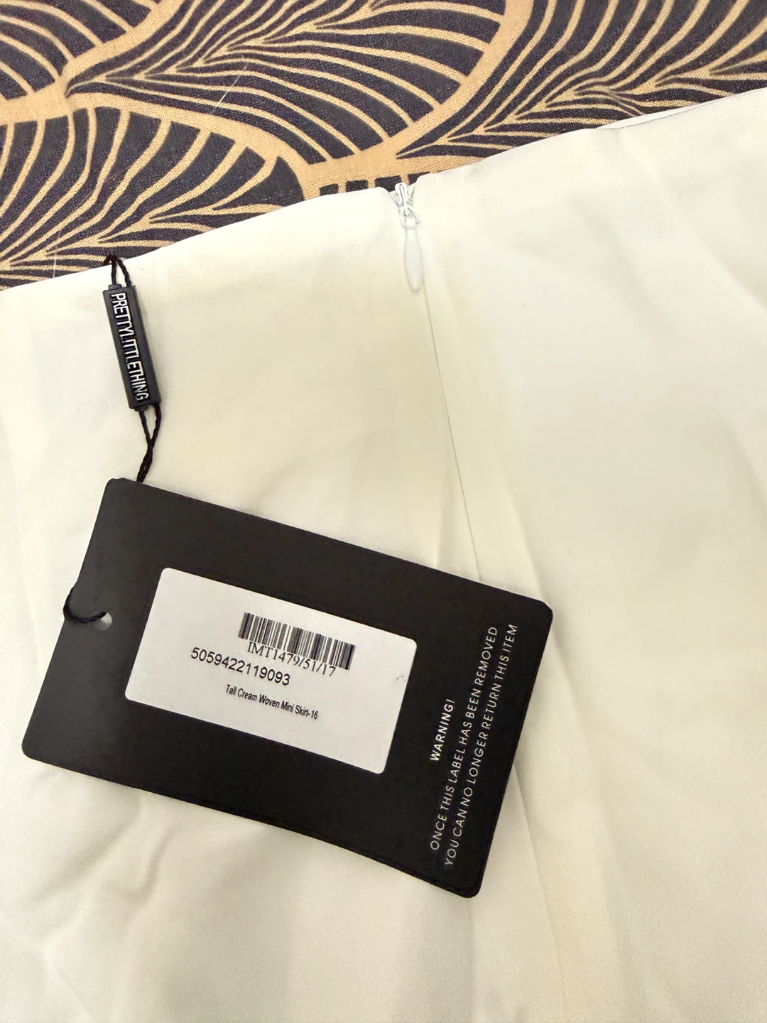 PrettyLittleThing Tall Cream Woven Mini Skirt UK 16 - photo 2