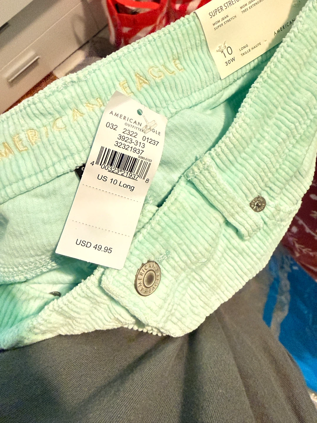 American Eagle Mom Jean Corduroy Pants Size 10 Long - photo 3