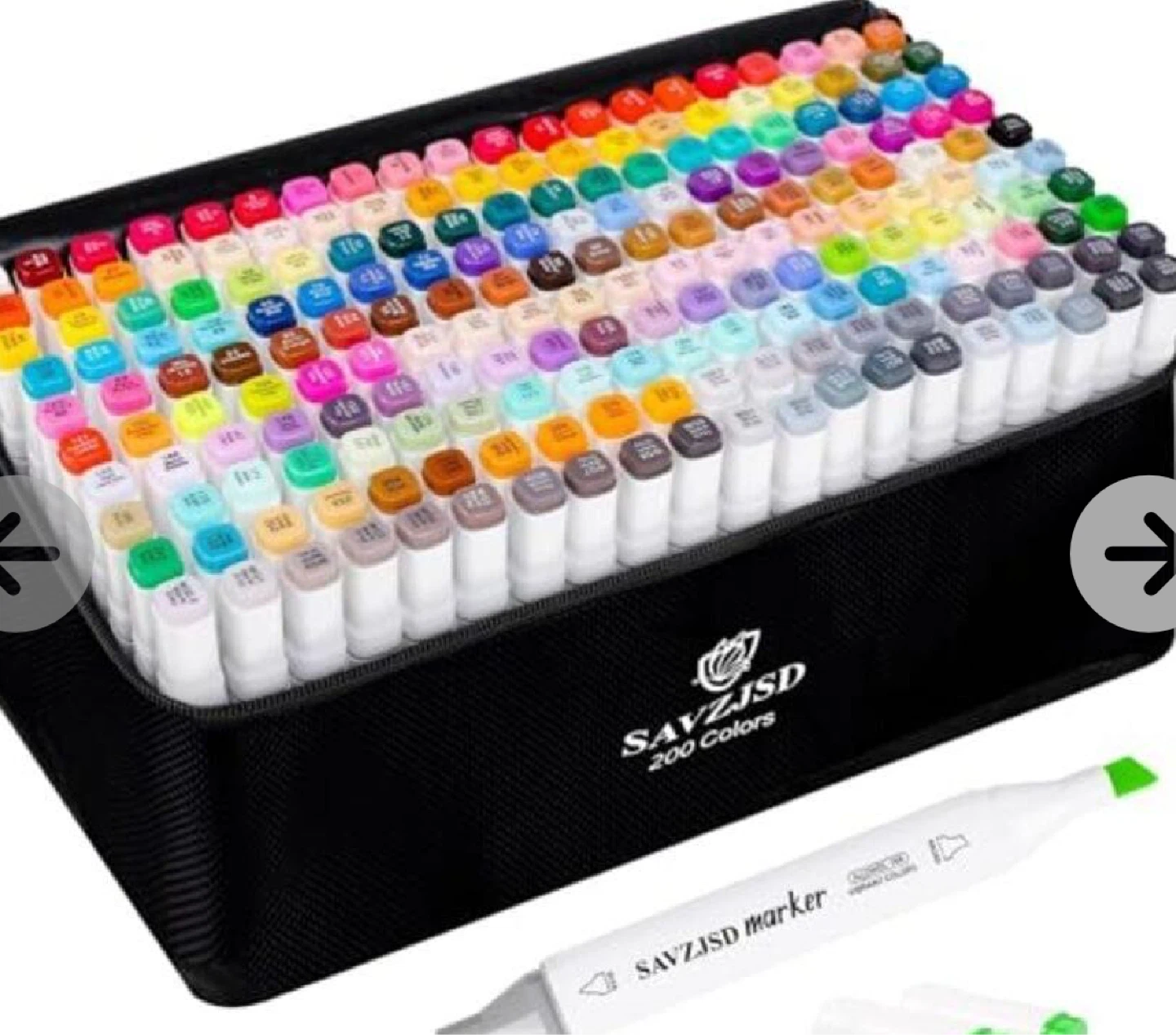 SAVZJSD 200 Colors Marker Set with Case