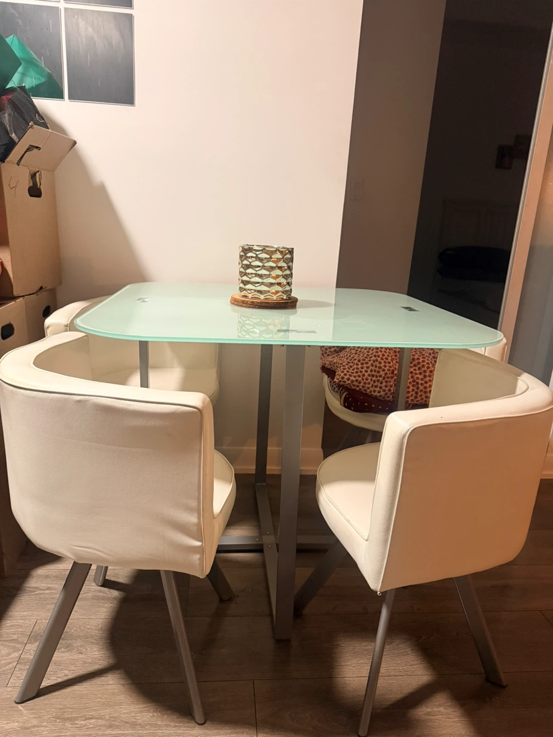 Glass Top Dining Table Set with 4 Chairs - photo 3
