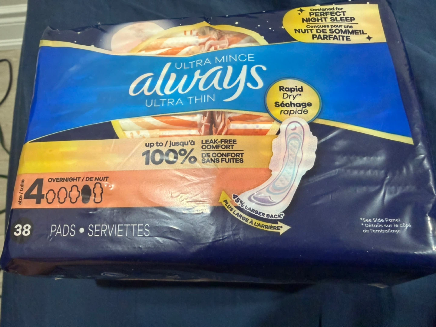 38pk Always Ultra Thin Overnight Pads