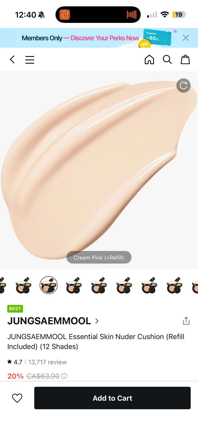 JUNG SAEM MOOL Essential Skin Nuder Cushion SPF50+ PA+++ - photo 2