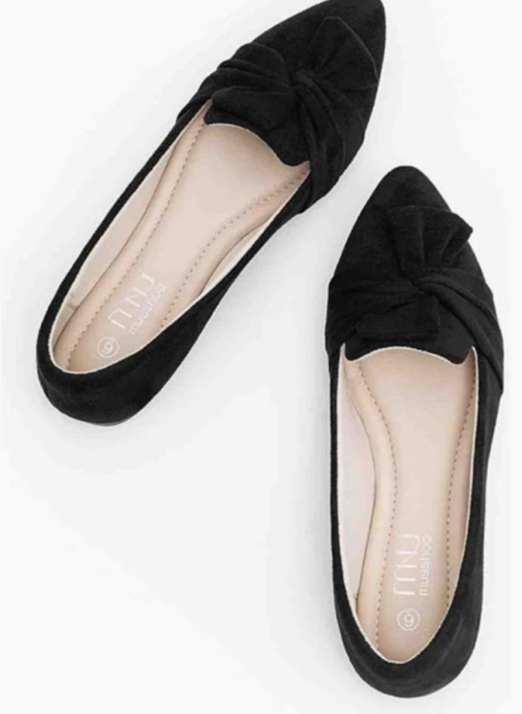 MUSSHOE Black Comfort Flats