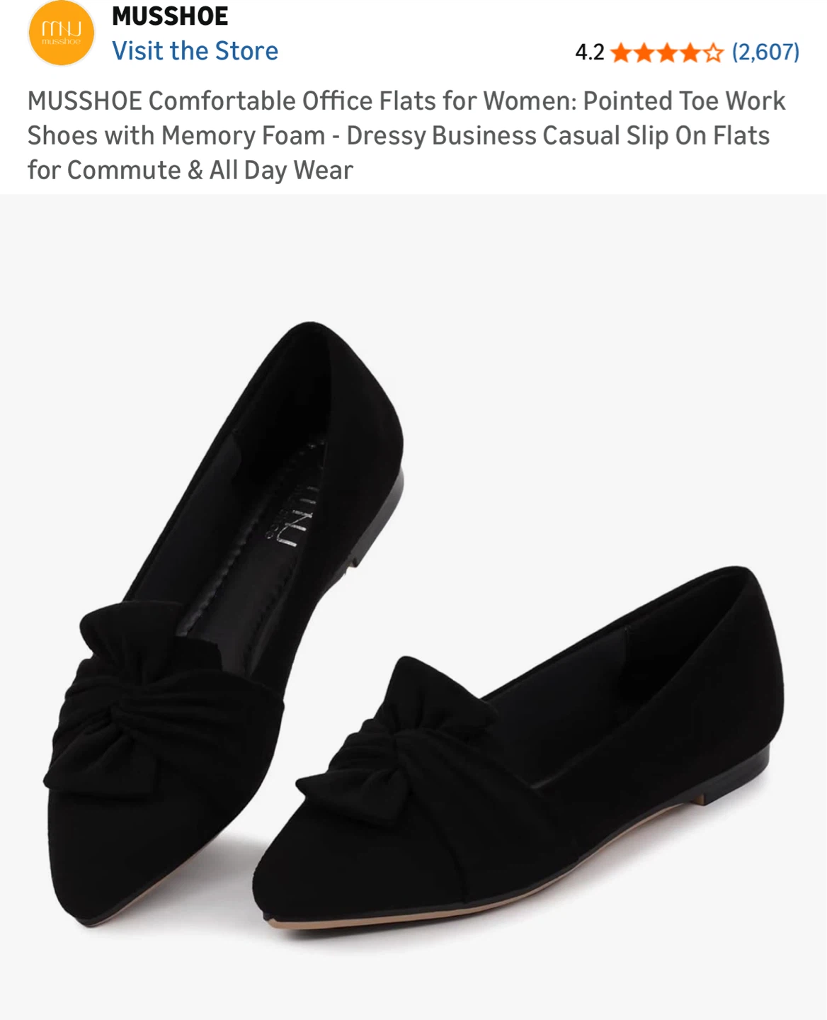 MUSSHOE Black Comfort Flats - photo 2