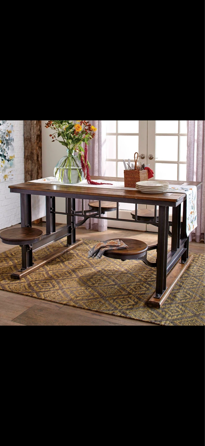 World Market Galvin Cafeteria Dining Table & Stools Set