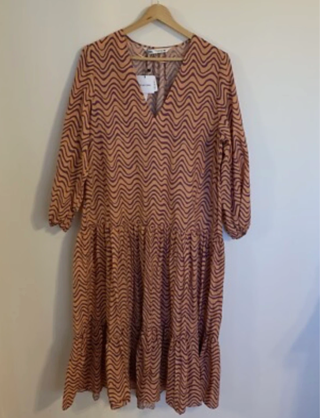 Zara Geo Print Tiered Midi Dress - photo 2
