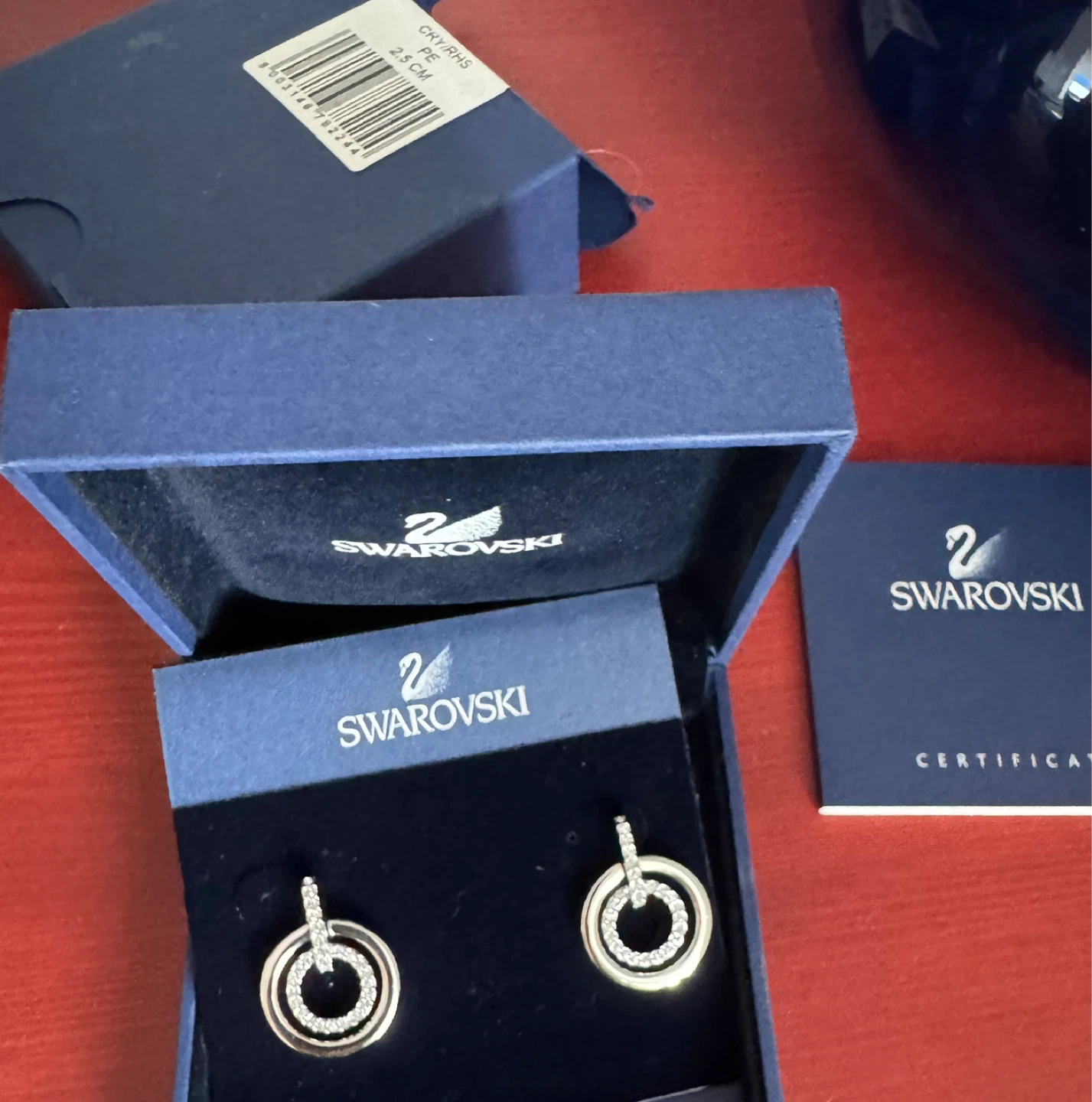 Swarovski Double Circle Crystal Earrings - photo 2