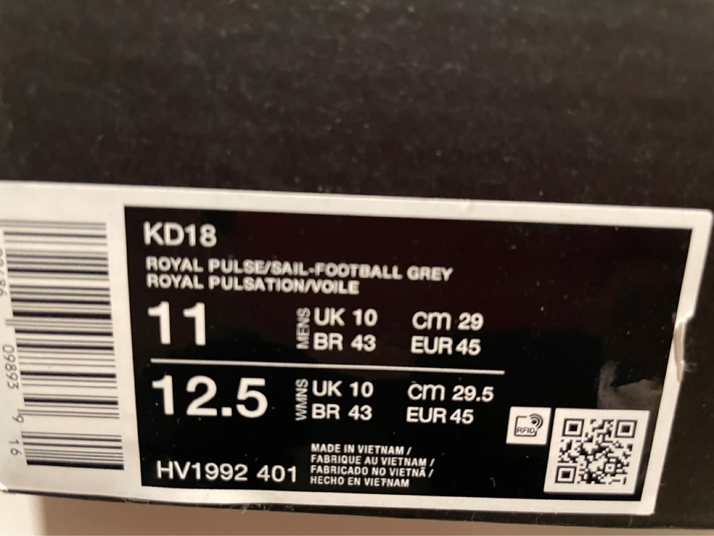 Nike KD18 Royal Pulse/Sail-Football Grey Shoes - photo 3