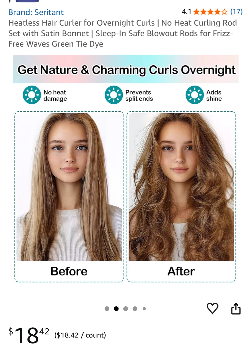 Seritant Heatless Hair Curler Set - photo 2