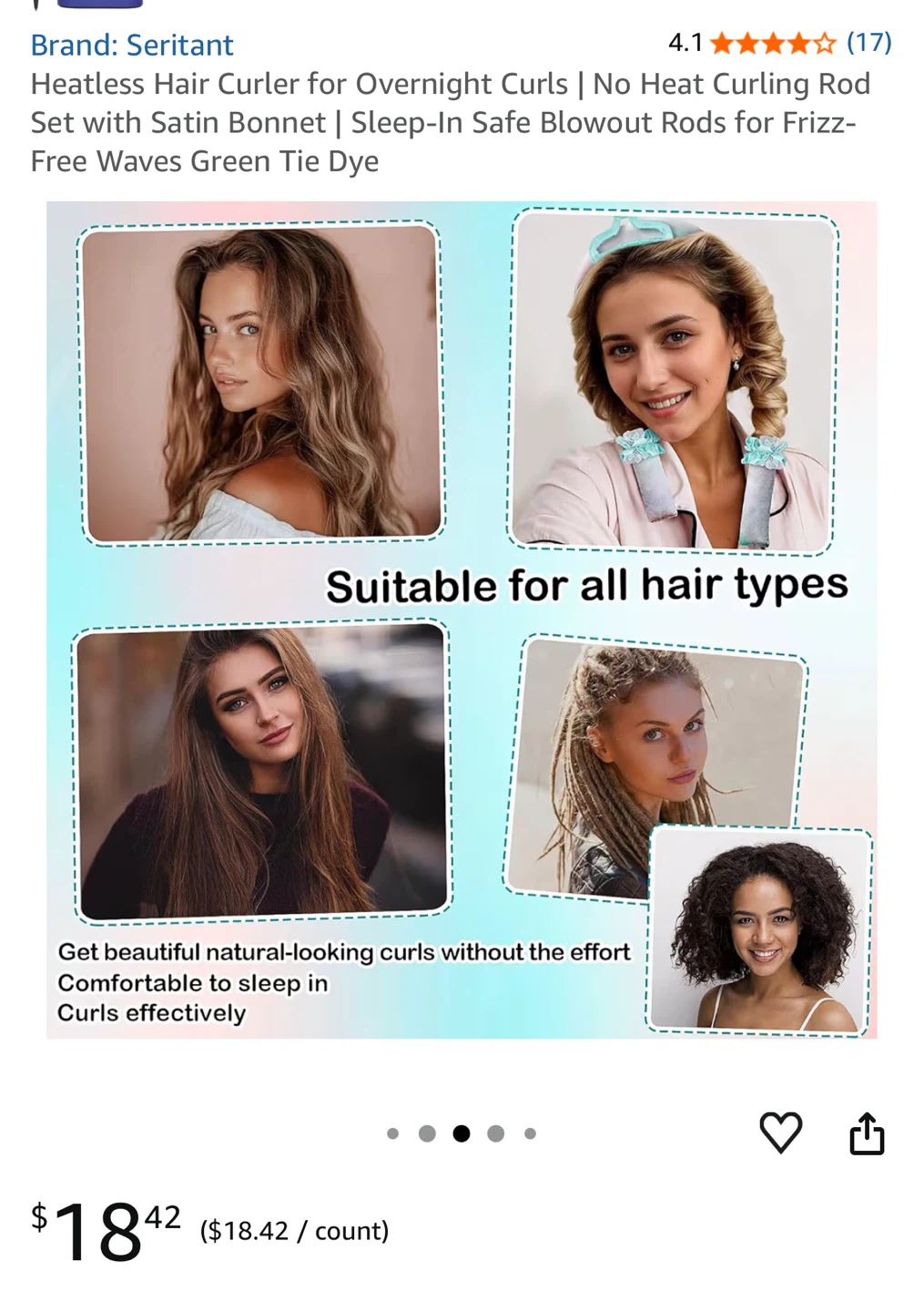 Seritant Heatless Hair Curler Set - photo 3