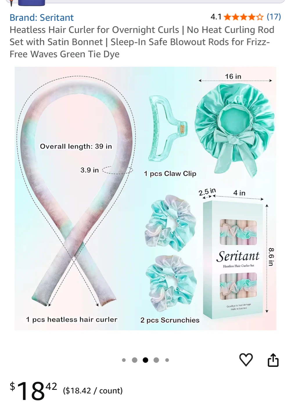 Seritant Heatless Hair Curler Set - photo 4