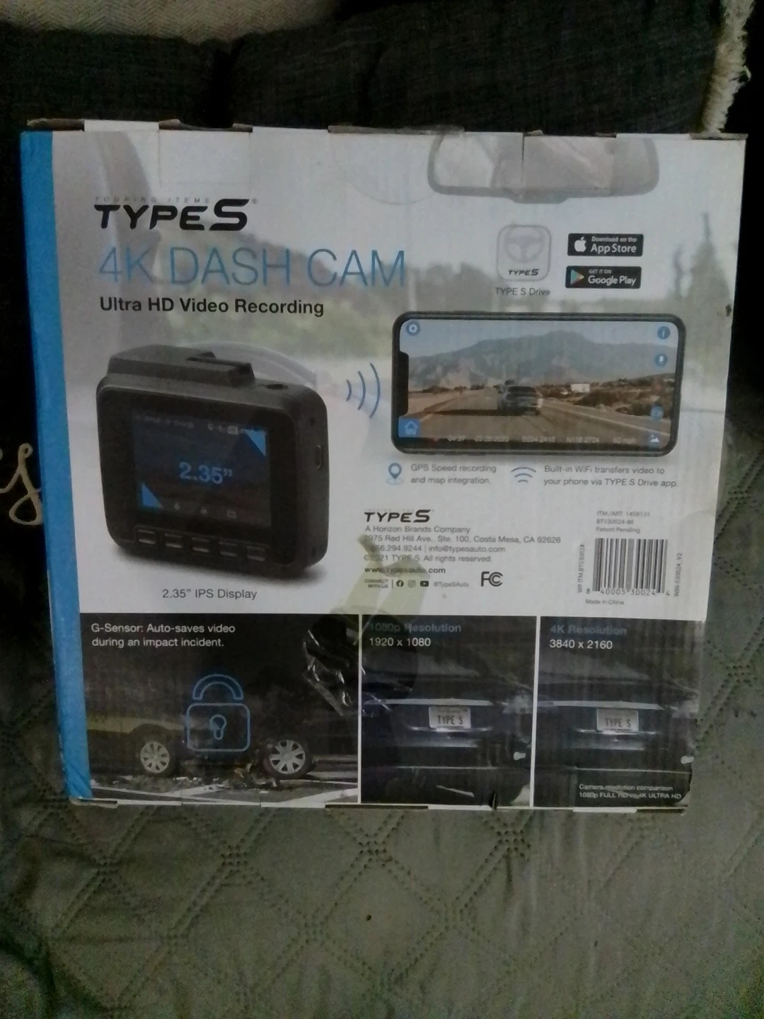 TYPE-S 4K DASH CAM Ultra HD Driving Recorder