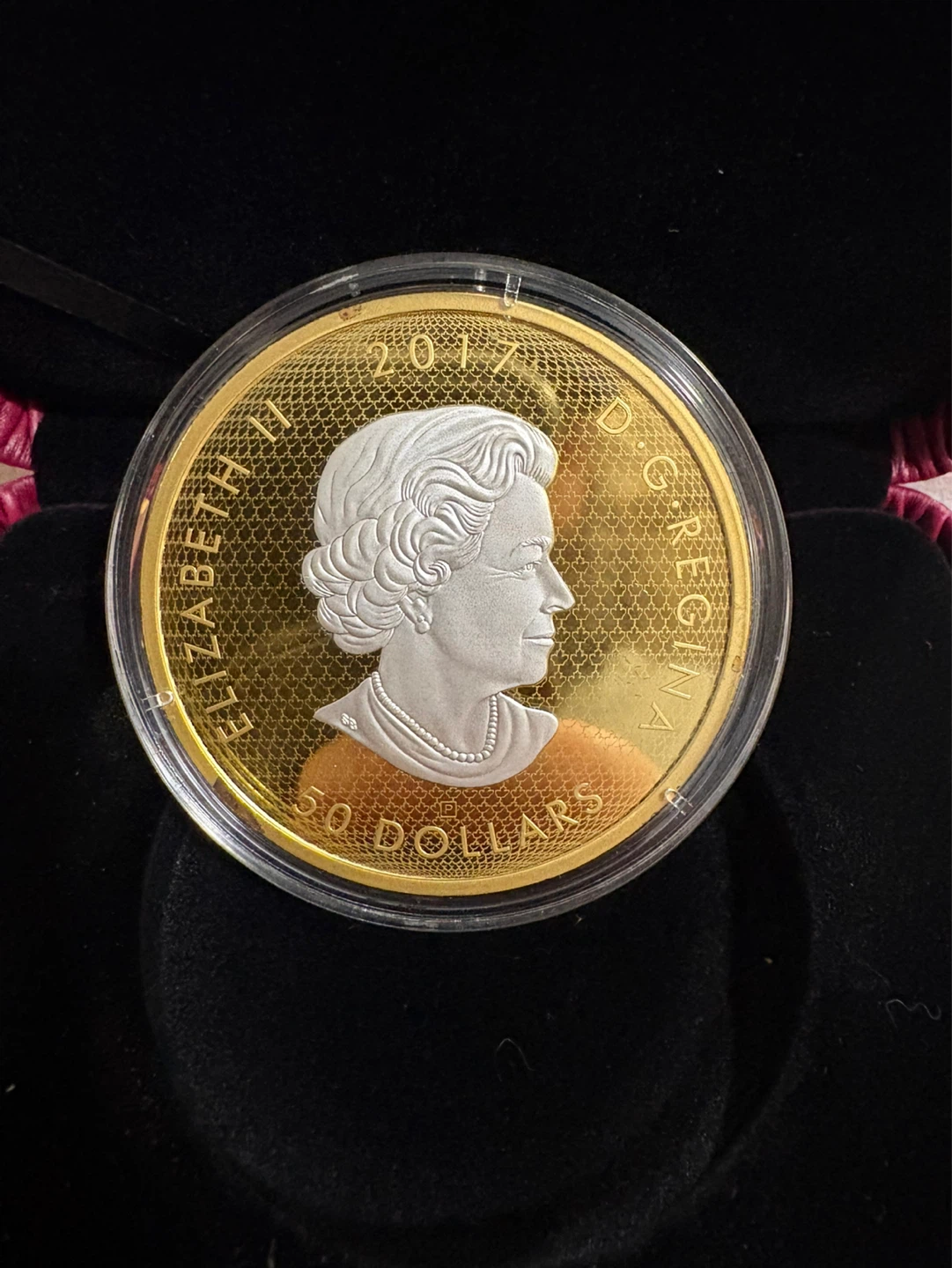 2017 Cdn Mint $50 Fine Silver Coin - Whispering Maple Leaves - photo 4