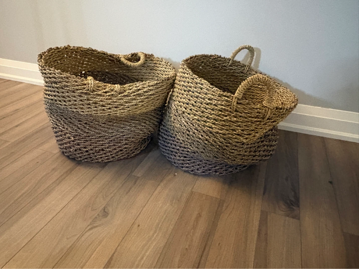 Woven Rope Baskets - Set of 2