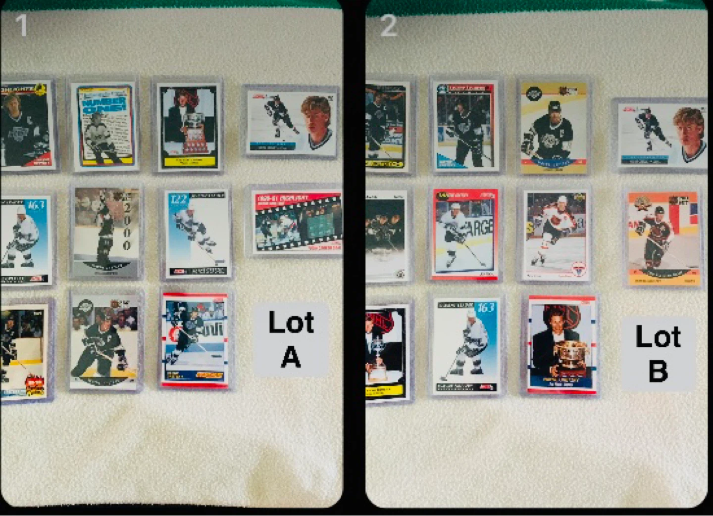 Wayne Gretzky Lot of 11 Hockey Trading Cards Oilers Kings