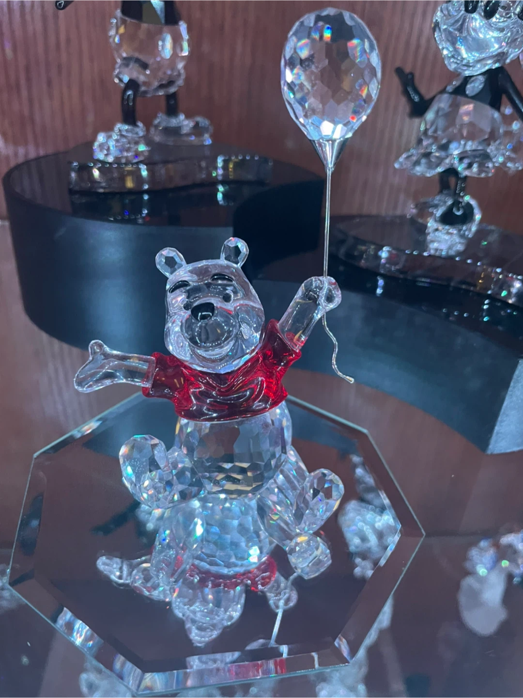 Swarovski Crystal Winnie the Pooh with Balloon Figurine