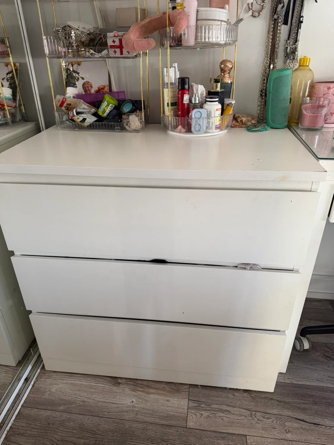 White 3-Drawer Dresser - photo 2