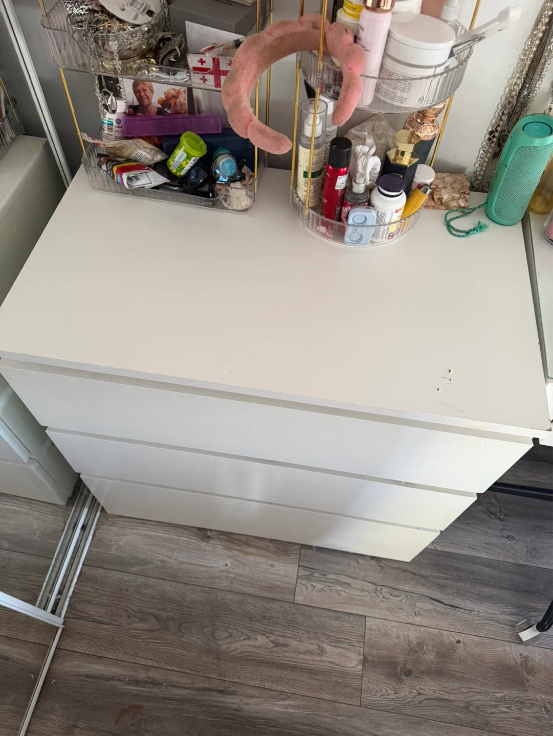 White 3-Drawer Dresser - photo 4