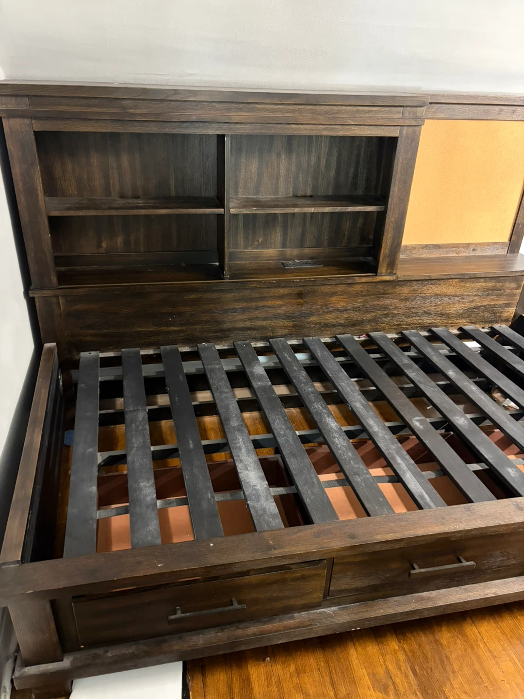 Dark Wood Twin Bed Frame