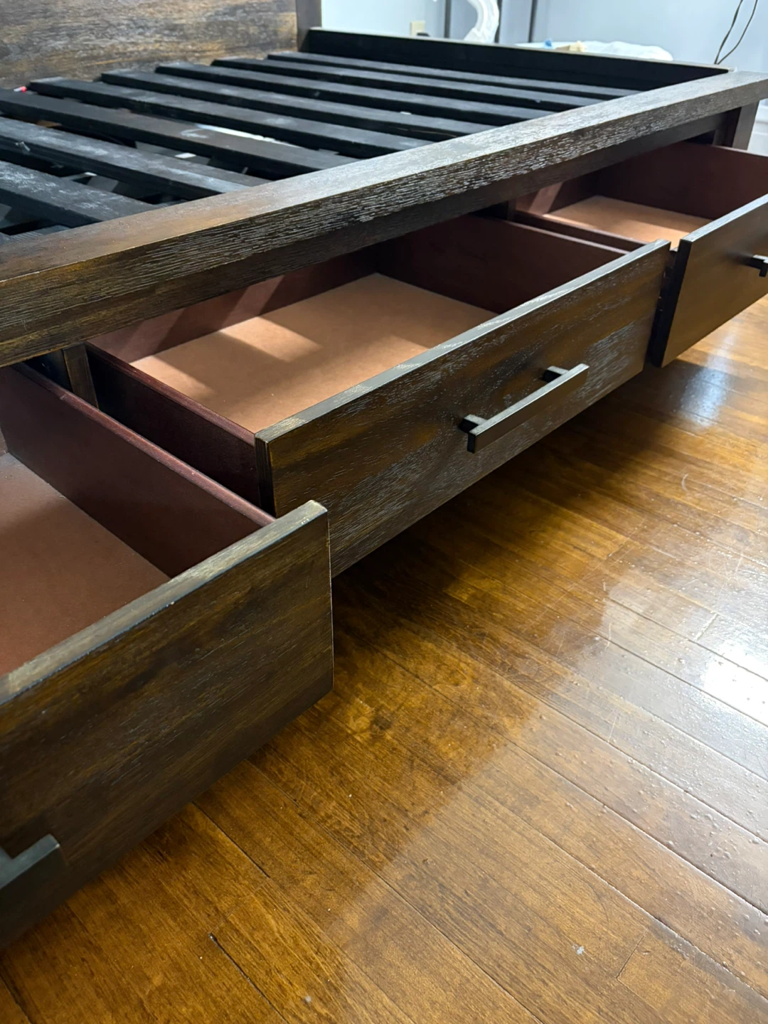 Dark Wood Twin Bed Frame - photo 4
